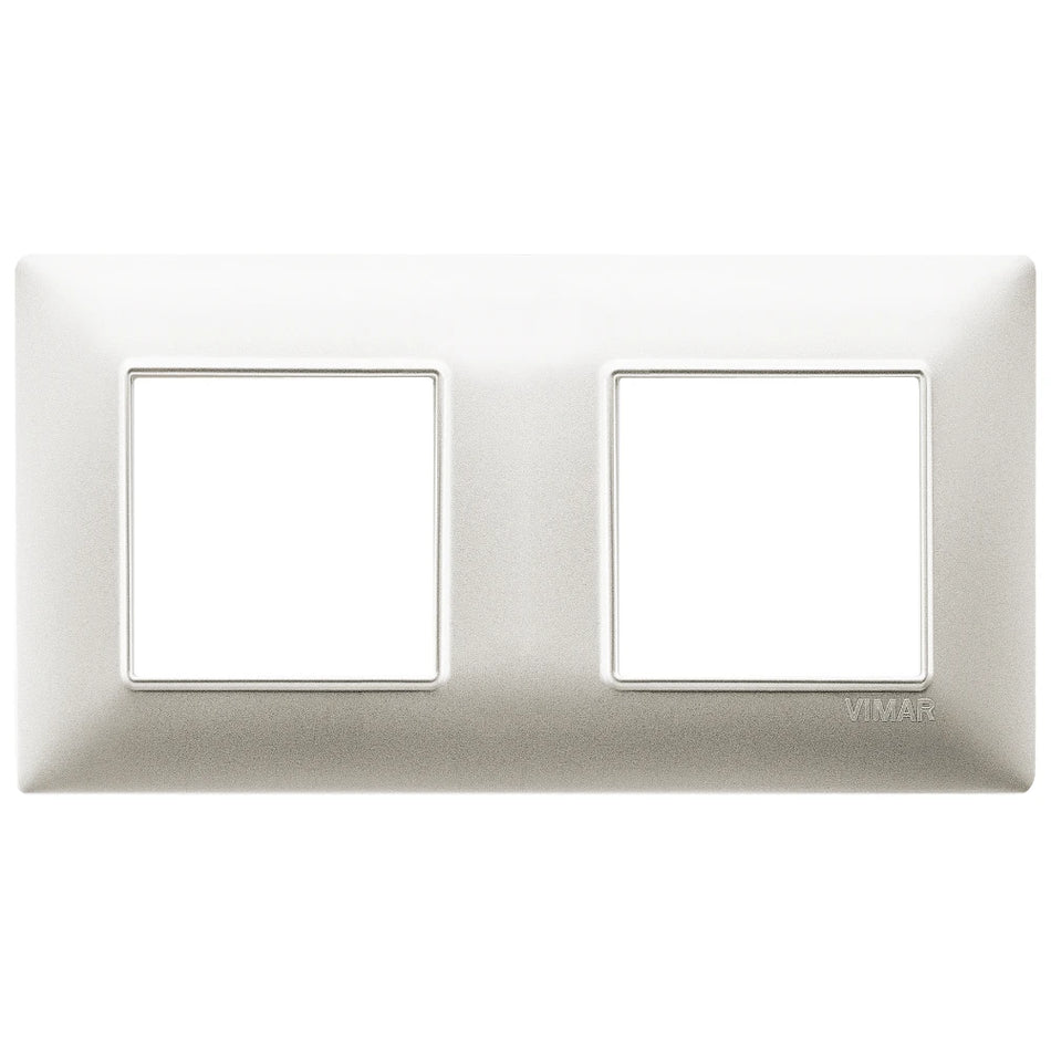 Vimar Plana 4-Module Cover Plate, 2+2 71mm Centers, Clamp Mounting — Quality Boat Parts