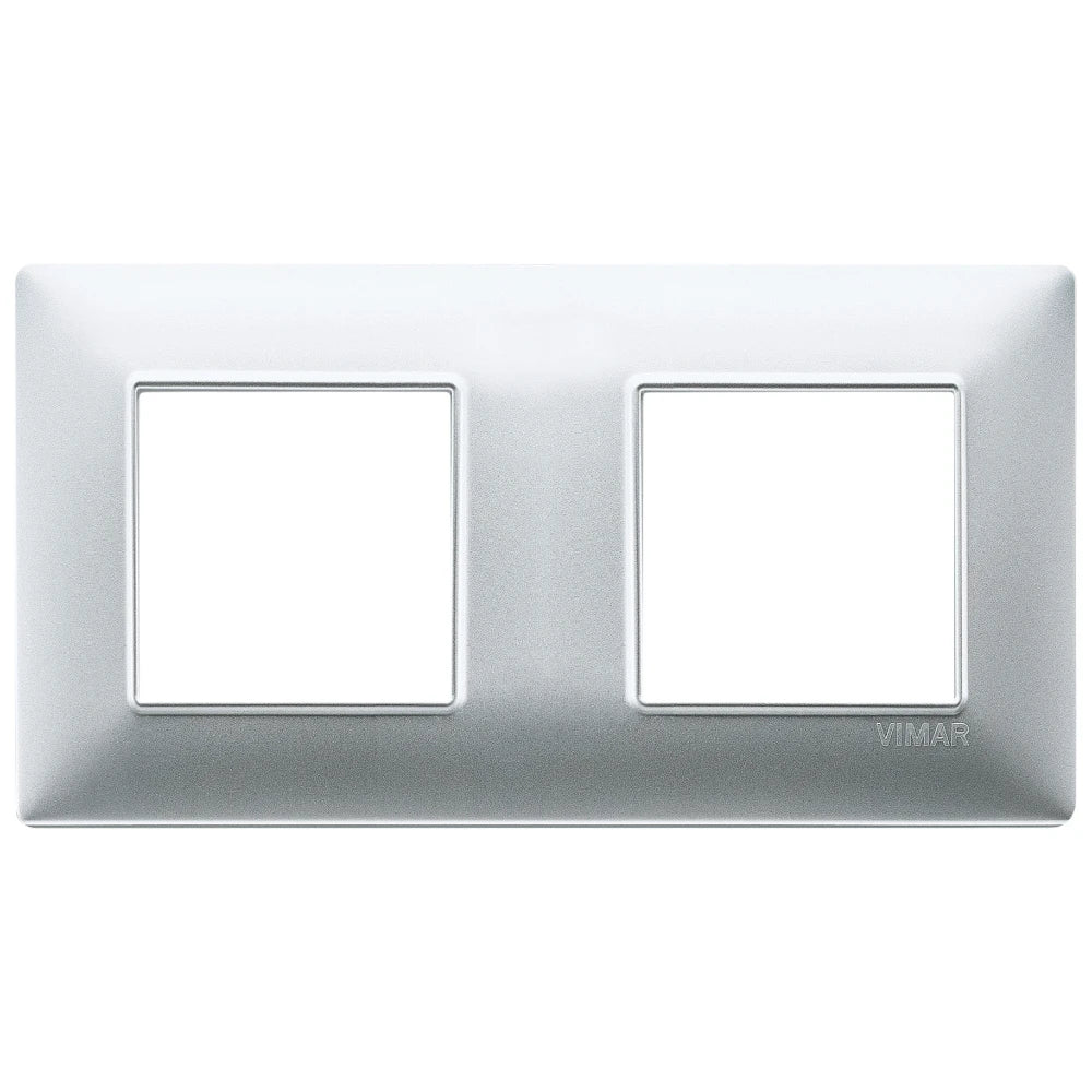 Vimar Plana 4-Module Cover Plate, 2+2 71mm Centers, Clamp Mounting — Quality Boat Parts
