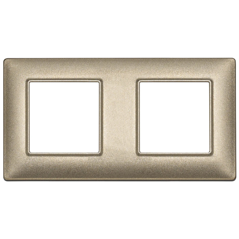 Vimar Plana 4-Module Cover Plate, 2+2 71mm Centers, Clamp Mounting — Quality Boat Parts
