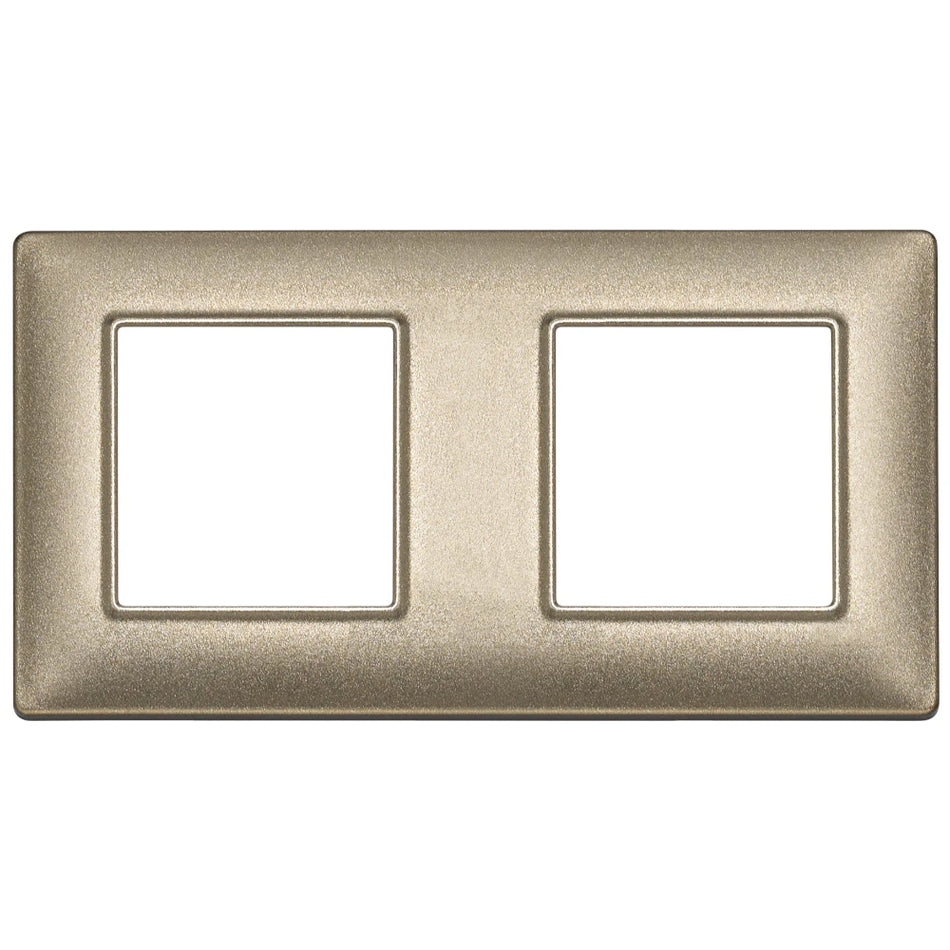 Vimar Plana 4-Module Cover Plate, 2+2 71mm Centers, Clamp Mounting — Quality Boat Parts