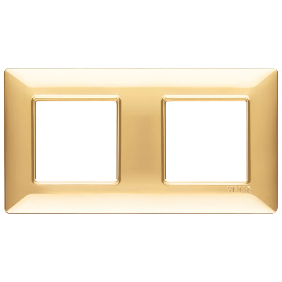Vimar Plana 4-Module Cover Plate, 2+2 71mm Centers, Clamp Mounting — Quality Boat Parts