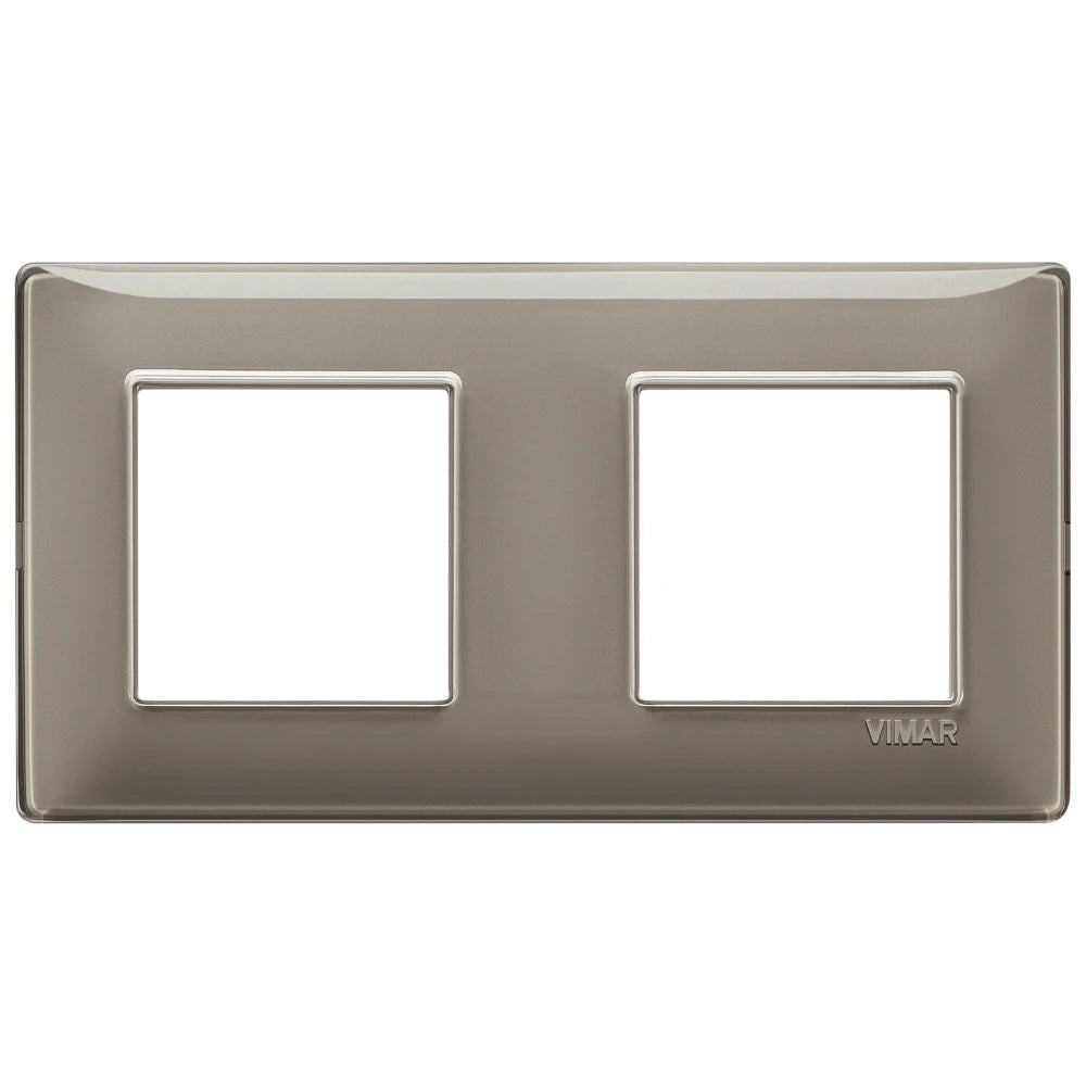 Vimar Plana 4-Module Cover Plate, 2+2 71mm Centers, Clamp Mounting — Quality Boat Parts