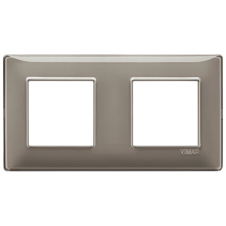 Vimar Plana 4-Module Cover Plate, 2+2 71mm Centers, Clamp Mounting — Quality Boat Parts