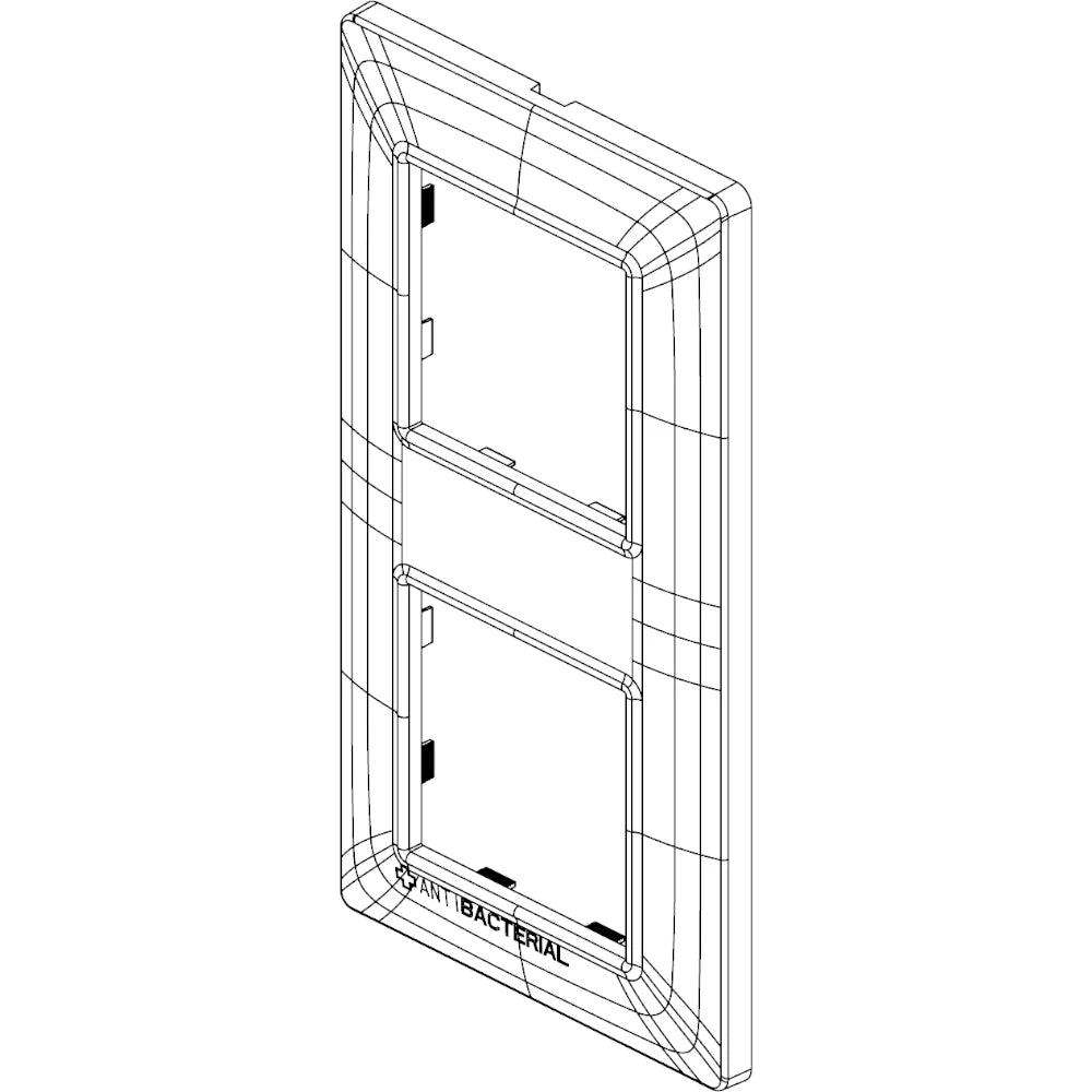 Vimar Plana 4-Module Cover Plate, 2+2 71mm Centers, Clamp Mounting — Quality Boat Parts