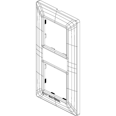 Vimar Plana 4-Module Cover Plate, 2+2 71mm Centers, Clamp Mounting — Quality Boat Parts