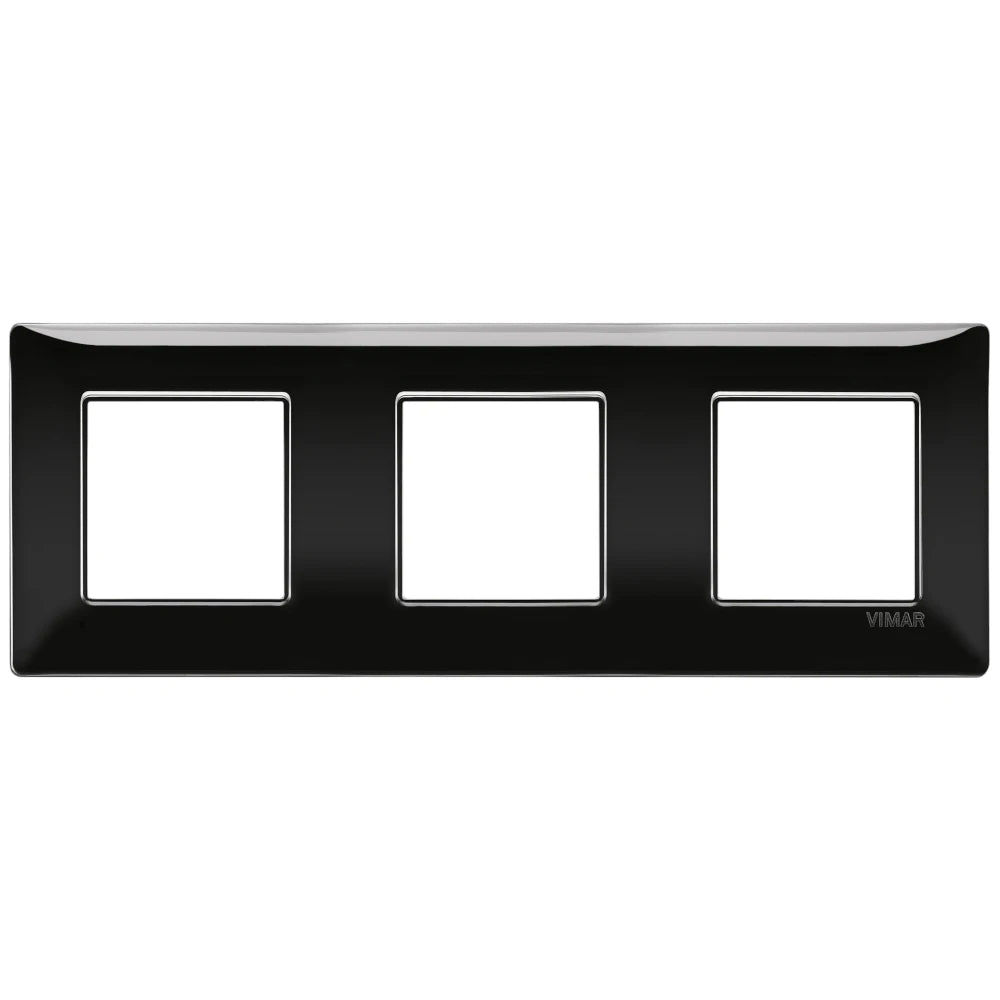Vimar Plana 6-Module (2+2+2) Cover Plate, 71 mm Center Spacing, 222 x 80 x 9 mm, Technopolymer, Clamp Mounting, Horizontal/Vertical Mount — Quality Boat Parts