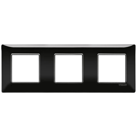 Vimar Plana 6-Module (2+2+2) Cover Plate, 71 mm Center Spacing, 222 x 80 x 9 mm, Technopolymer, Clamp Mounting, Horizontal/Vertical Mount — Quality Boat Parts