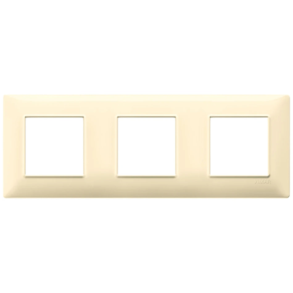 Vimar Plana 6-Module (2+2+2) Cover Plate, 71 mm Center Spacing, 222 x 80 x 9 mm, Technopolymer, Clamp Mounting, Horizontal/Vertical Mount — Quality Boat Parts
