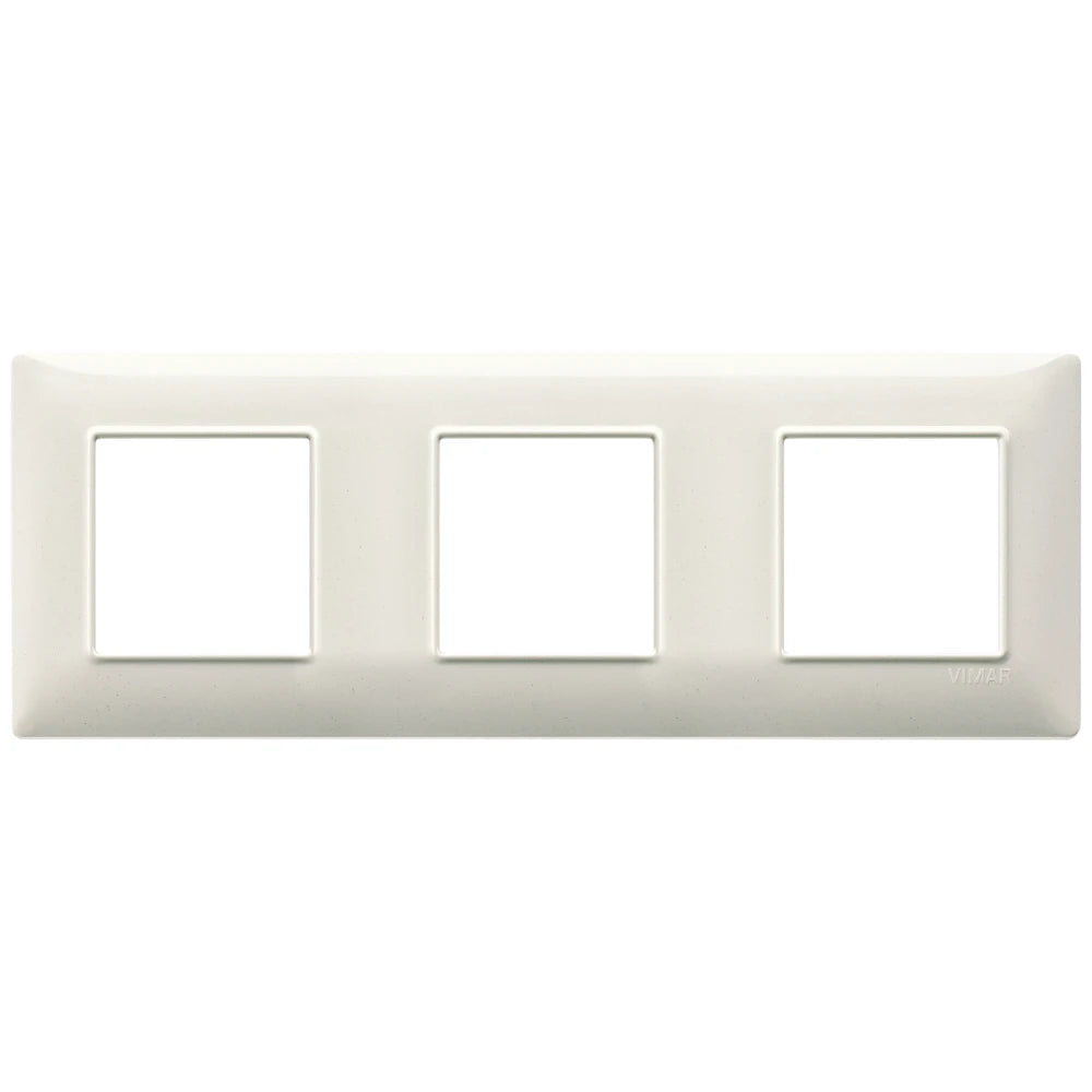 Vimar Plana 6-Module (2+2+2) Cover Plate, 71 mm Center Spacing, 222 x 80 x 9 mm, Technopolymer, Clamp Mounting, Horizontal/Vertical Mount — Quality Boat Parts