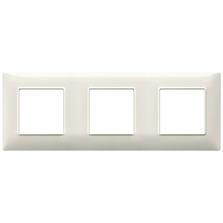 Vimar Plana 6-Module (2+2+2) Cover Plate, 71 mm Center Spacing, 222 x 80 x 9 mm, Technopolymer, Clamp Mounting, Horizontal/Vertical Mount — Quality Boat Parts