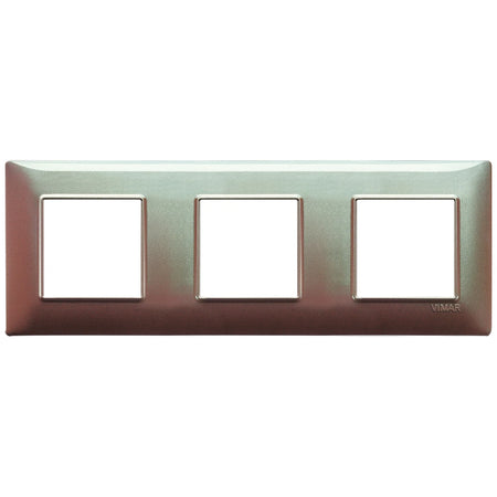 Vimar Plana 6-Module (2+2+2) Cover Plate, 71 mm Center Spacing, 222 x 80 x 9 mm, Technopolymer, Clamp Mounting, Horizontal/Vertical Mount — Quality Boat Parts