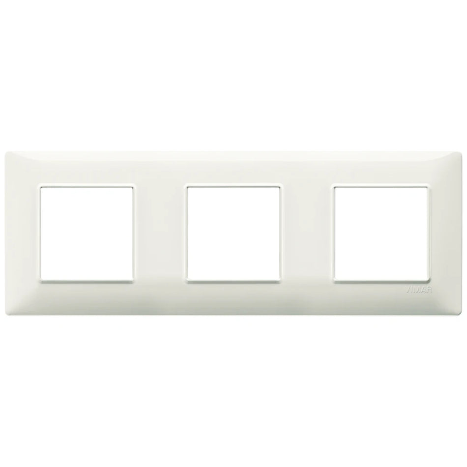 Vimar Plana 6-Module (2+2+2) Cover Plate, 71 mm Center Spacing, 222 x 80 x 9 mm, Technopolymer, Clamp Mounting, Horizontal/Vertical Mount — Quality Boat Parts