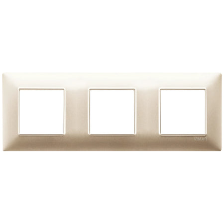 Vimar Plana 6-Module (2+2+2) Cover Plate, 71 mm Center Spacing, 222 x 80 x 9 mm, Technopolymer, Clamp Mounting, Horizontal/Vertical Mount — Quality Boat Parts