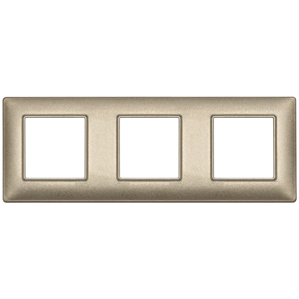 Vimar Plana 6-Module (2+2+2) Cover Plate, 71 mm Center Spacing, 222 x 80 x 9 mm, Technopolymer, Clamp Mounting, Horizontal/Vertical Mount — Quality Boat Parts