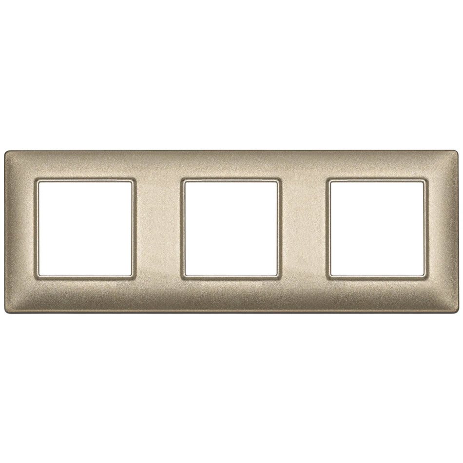 Vimar Plana 6-Module (2+2+2) Cover Plate, 71 mm Center Spacing, 222 x 80 x 9 mm, Technopolymer, Clamp Mounting, Horizontal/Vertical Mount — Quality Boat Parts