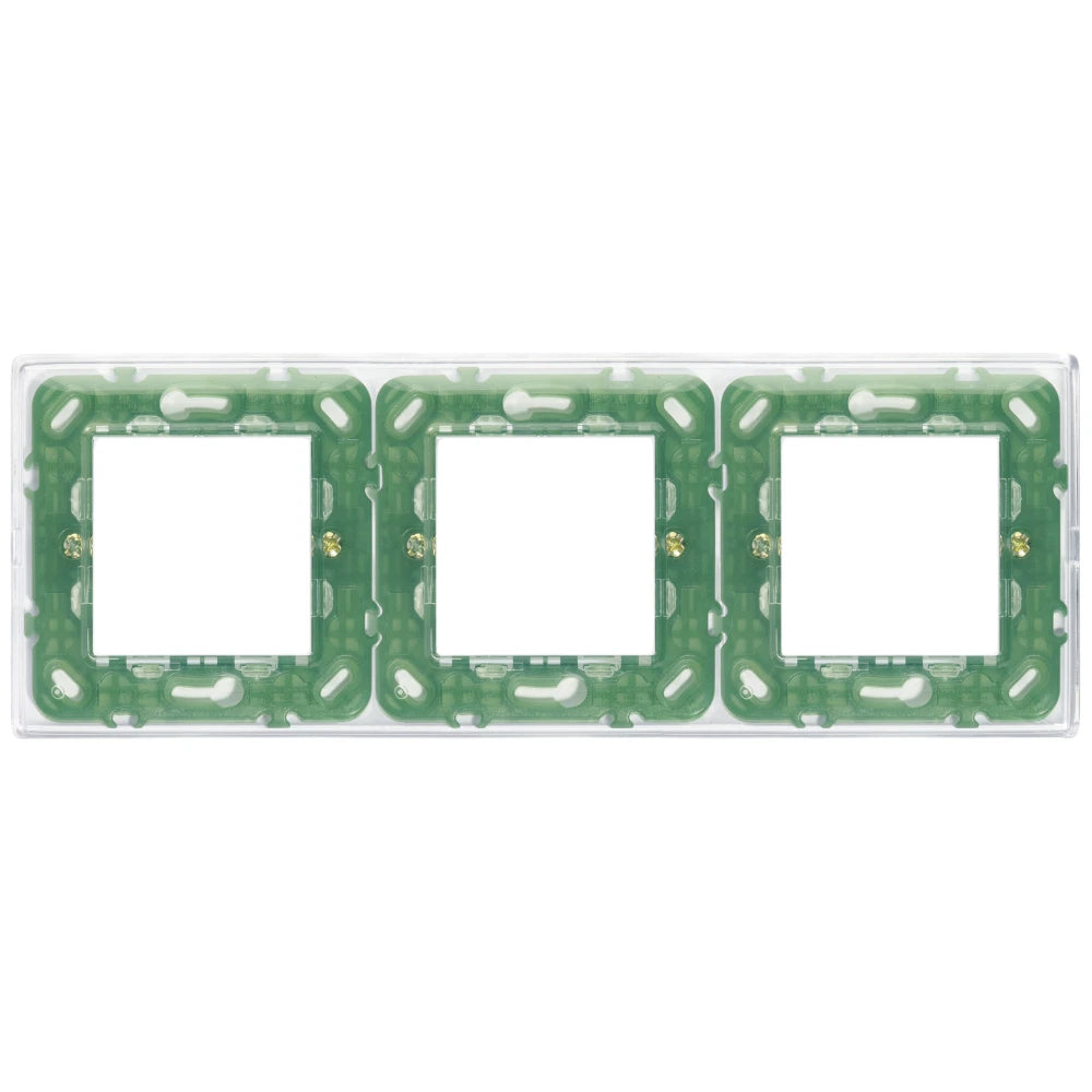 Vimar Plana 6-Module (2+2+2) Cover Plate, 71 mm Center Spacing, 222 x 80 x 9 mm, Technopolymer, Clamp Mounting, Horizontal/Vertical Mount — Quality Boat Parts