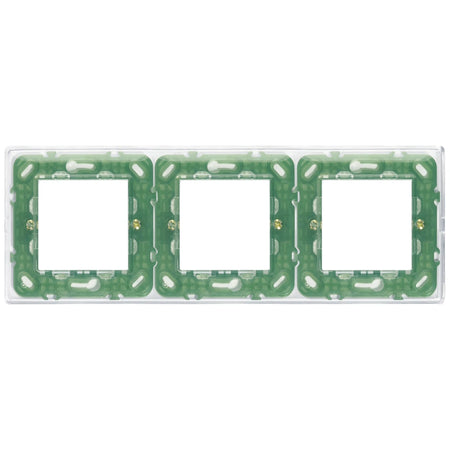 Vimar Plana 6-Module (2+2+2) Cover Plate, 71 mm Center Spacing, 222 x 80 x 9 mm, Technopolymer, Clamp Mounting, Horizontal/Vertical Mount — Quality Boat Parts
