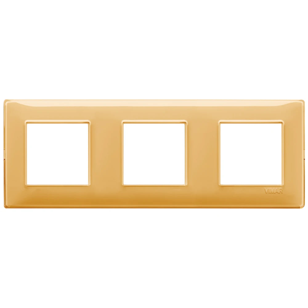 Vimar Plana 6-Module (2+2+2) Cover Plate, 71 mm Center Spacing, 222 x 80 x 9 mm, Technopolymer, Clamp Mounting, Horizontal/Vertical Mount — Quality Boat Parts