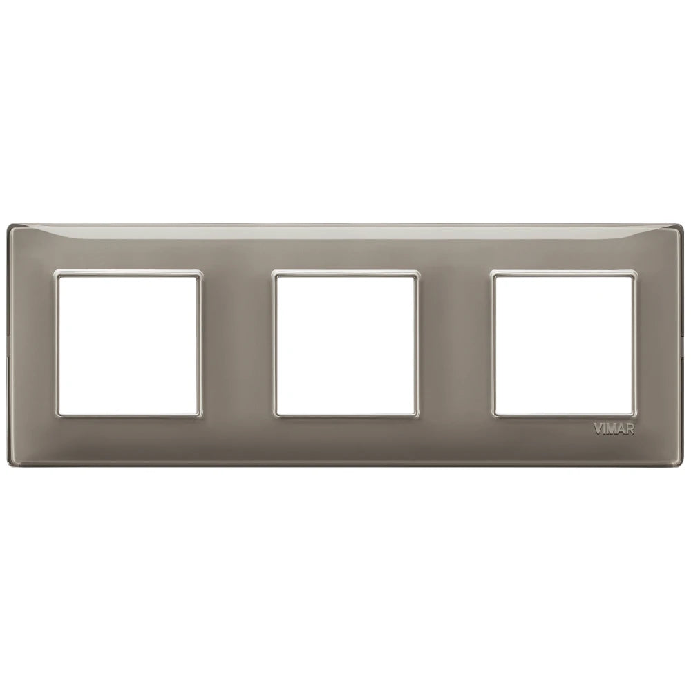 Vimar Plana 6-Module (2+2+2) Cover Plate, 71 mm Center Spacing, 222 x 80 x 9 mm, Technopolymer, Clamp Mounting, Horizontal/Vertical Mount — Quality Boat Parts