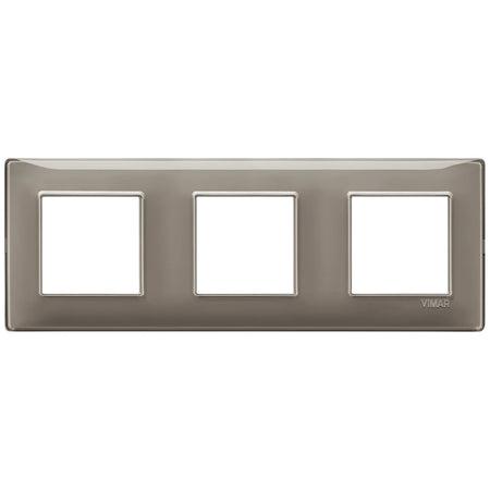 Vimar Plana 6-Module (2+2+2) Cover Plate, 71 mm Center Spacing, 222 x 80 x 9 mm, Technopolymer, Clamp Mounting, Horizontal/Vertical Mount — Quality Boat Parts