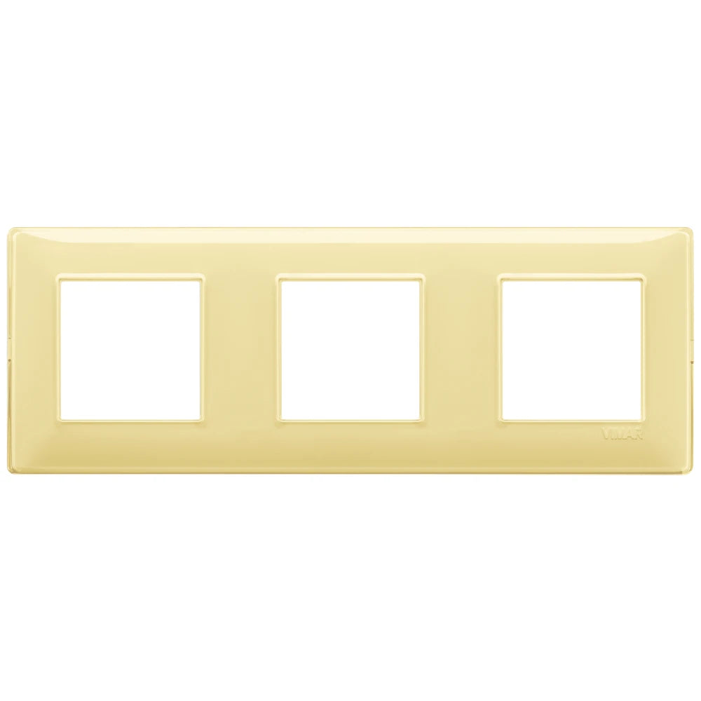 Vimar Plana 6-Module (2+2+2) Cover Plate, 71 mm Center Spacing, 222 x 80 x 9 mm, Technopolymer, Clamp Mounting, Horizontal/Vertical Mount — Quality Boat Parts