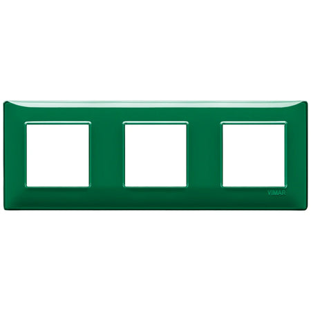 Vimar Plana 6-Module (2+2+2) Cover Plate, 71 mm Center Spacing, 222 x 80 x 9 mm, Technopolymer, Clamp Mounting, Horizontal/Vertical Mount — Quality Boat Parts