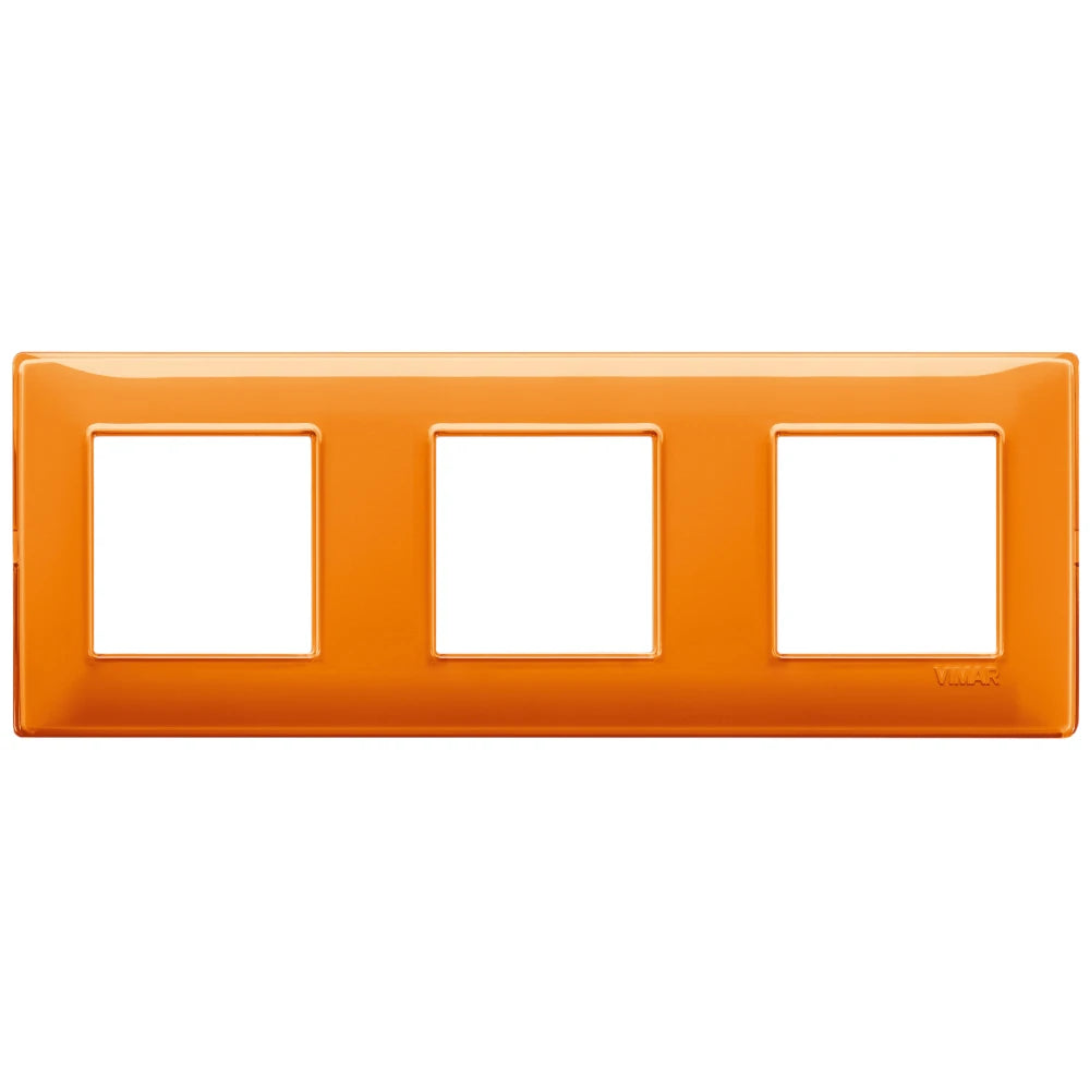 Vimar Plana 6-Module (2+2+2) Cover Plate, 71 mm Center Spacing, 222 x 80 x 9 mm, Technopolymer, Clamp Mounting, Horizontal/Vertical Mount — Quality Boat Parts