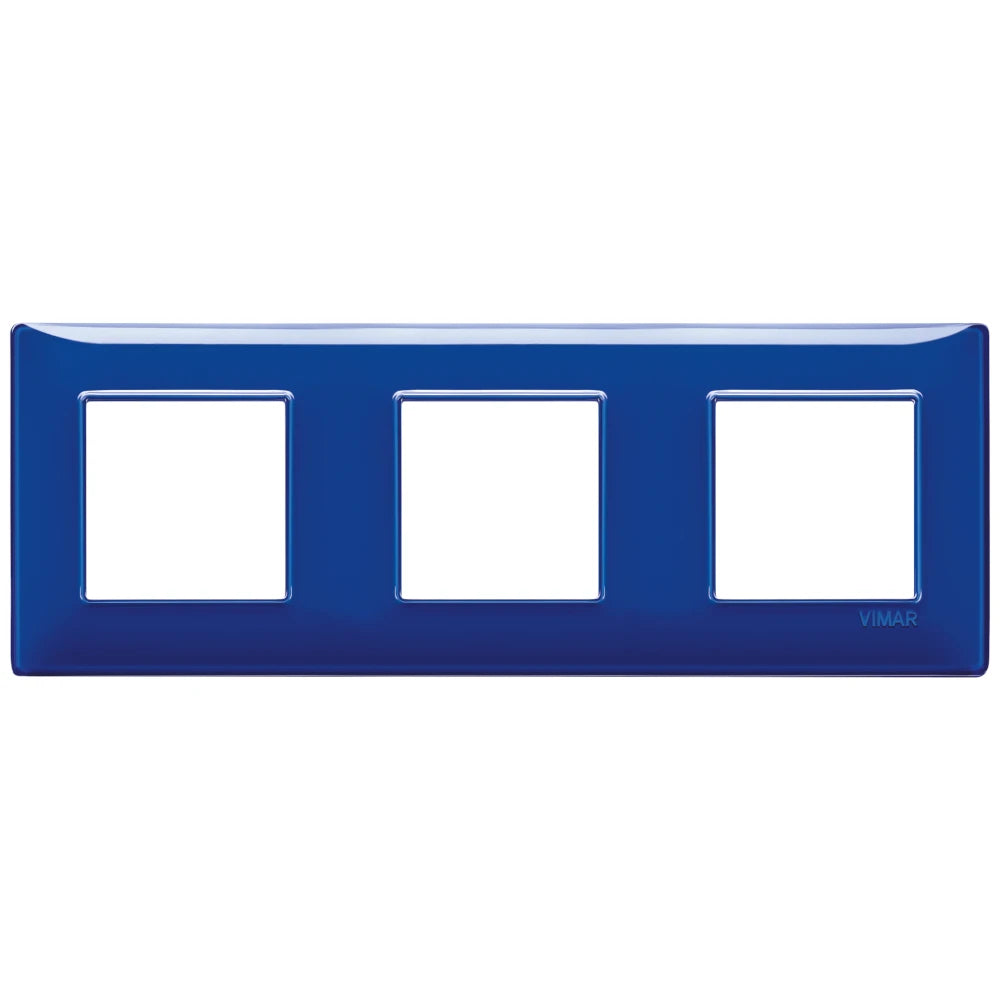 Vimar Plana 6-Module (2+2+2) Cover Plate, 71 mm Center Spacing, 222 x 80 x 9 mm, Technopolymer, Clamp Mounting, Horizontal/Vertical Mount — Quality Boat Parts
