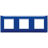 Vimar Plana 6-Module (2+2+2) Cover Plate, 71 mm Center Spacing, 222 x 80 x 9 mm, Technopolymer, Clamp Mounting, Horizontal/Vertical Mount — Quality Boat Parts