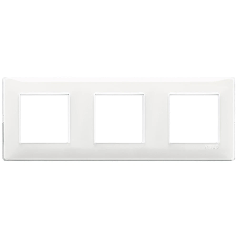 Vimar Plana 6-Module (2+2+2) Cover Plate, 71 mm Center Spacing, 222 x 80 x 9 mm, Technopolymer, Clamp Mounting, Horizontal/Vertical Mount — Quality Boat Parts