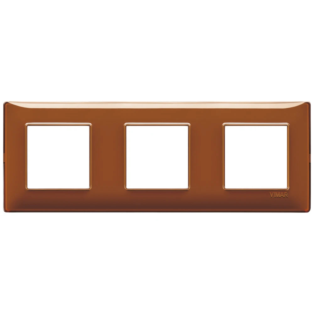 Vimar Plana 6-Module (2+2+2) Cover Plate, 71 mm Center Spacing, 222 x 80 x 9 mm, Technopolymer, Clamp Mounting, Horizontal/Vertical Mount — Quality Boat Parts