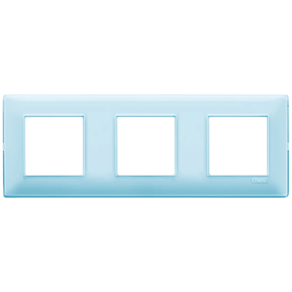 Vimar Plana 6-Module (2+2+2) Cover Plate, 71 mm Center Spacing, 222 x 80 x 9 mm, Technopolymer, Clamp Mounting, Horizontal/Vertical Mount — Quality Boat Parts