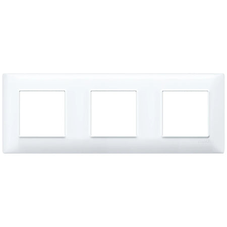 Vimar Plana 6-Module (2+2+2) Cover Plate, 71 mm Center Spacing, 222 x 80 x 9 mm, Technopolymer, Clamp Mounting, Horizontal/Vertical Mount — Quality Boat Parts