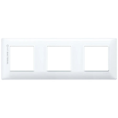 Vimar Plana 6-Module (2+2+2) Cover Plate, 71 mm Center Spacing, 222 x 80 x 9 mm, Technopolymer, Clamp Mounting, Horizontal/Vertical Mount — Quality Boat Parts