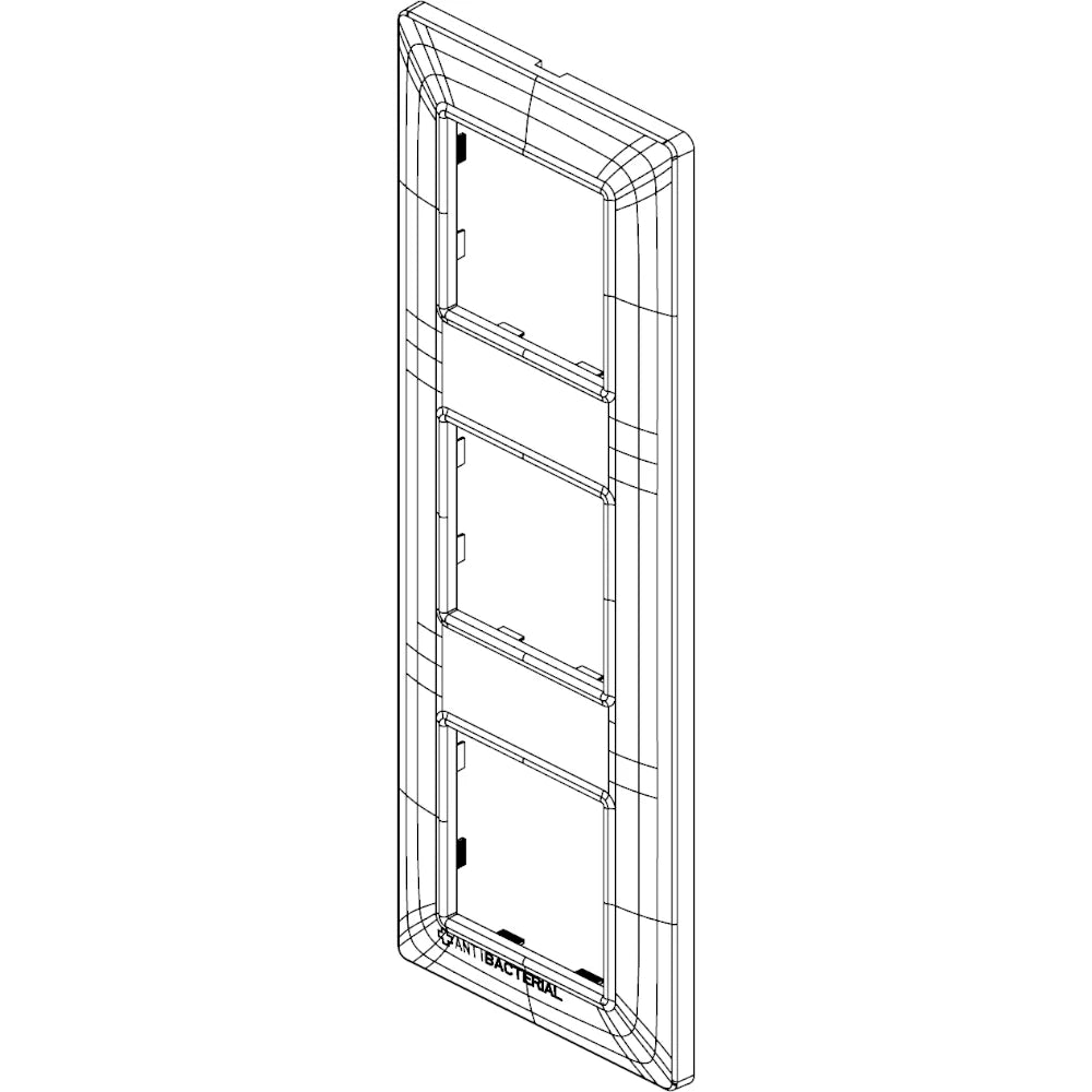 Vimar Plana 6-Module (2+2+2) Cover Plate, 71 mm Center Spacing, 222 x 80 x 9 mm, Technopolymer, Clamp Mounting, Horizontal/Vertical Mount — Quality Boat Parts