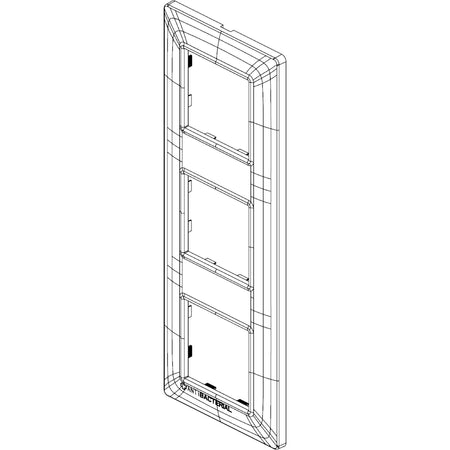 Vimar Plana 6-Module (2+2+2) Cover Plate, 71 mm Center Spacing, 222 x 80 x 9 mm, Technopolymer, Clamp Mounting, Horizontal/Vertical Mount — Quality Boat Parts