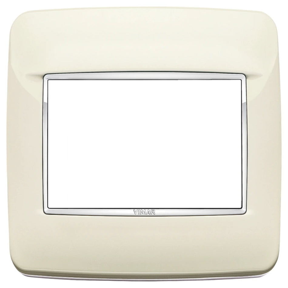 Vimar EIKON 3-Module Round Cover Plate for British Standard, 95 x 95 mm, Clamp Mount — Quality Boat Parts