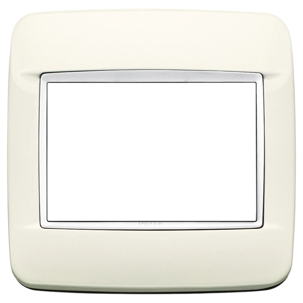 Vimar EIKON 3-Module Round Cover Plate for British Standard, 95 x 95 mm, Clamp Mount — Quality Boat Parts