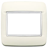 Vimar EIKON 3-Module Round Cover Plate for British Standard, 95 x 95 mm, Clamp Mount — Quality Boat Parts
