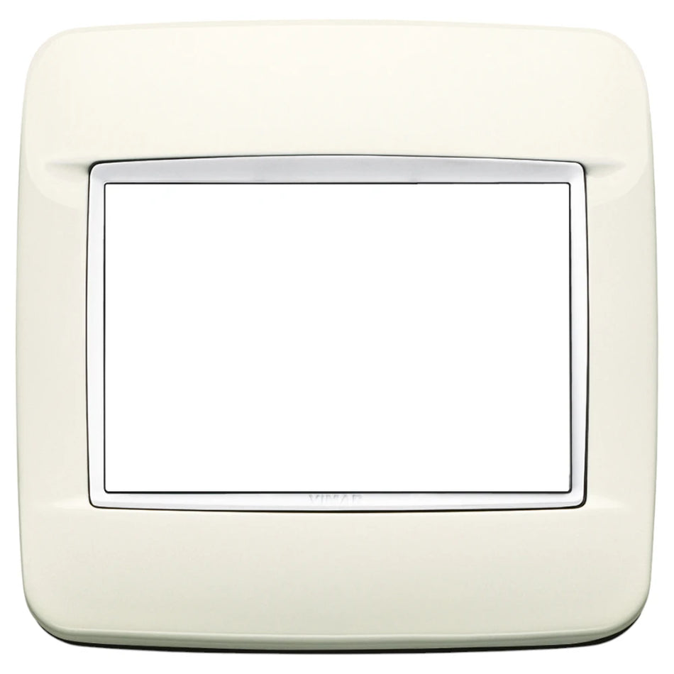 Vimar EIKON 3-Module Round Cover Plate for British Standard, 95 x 95 mm, Clamp Mount — Quality Boat Parts