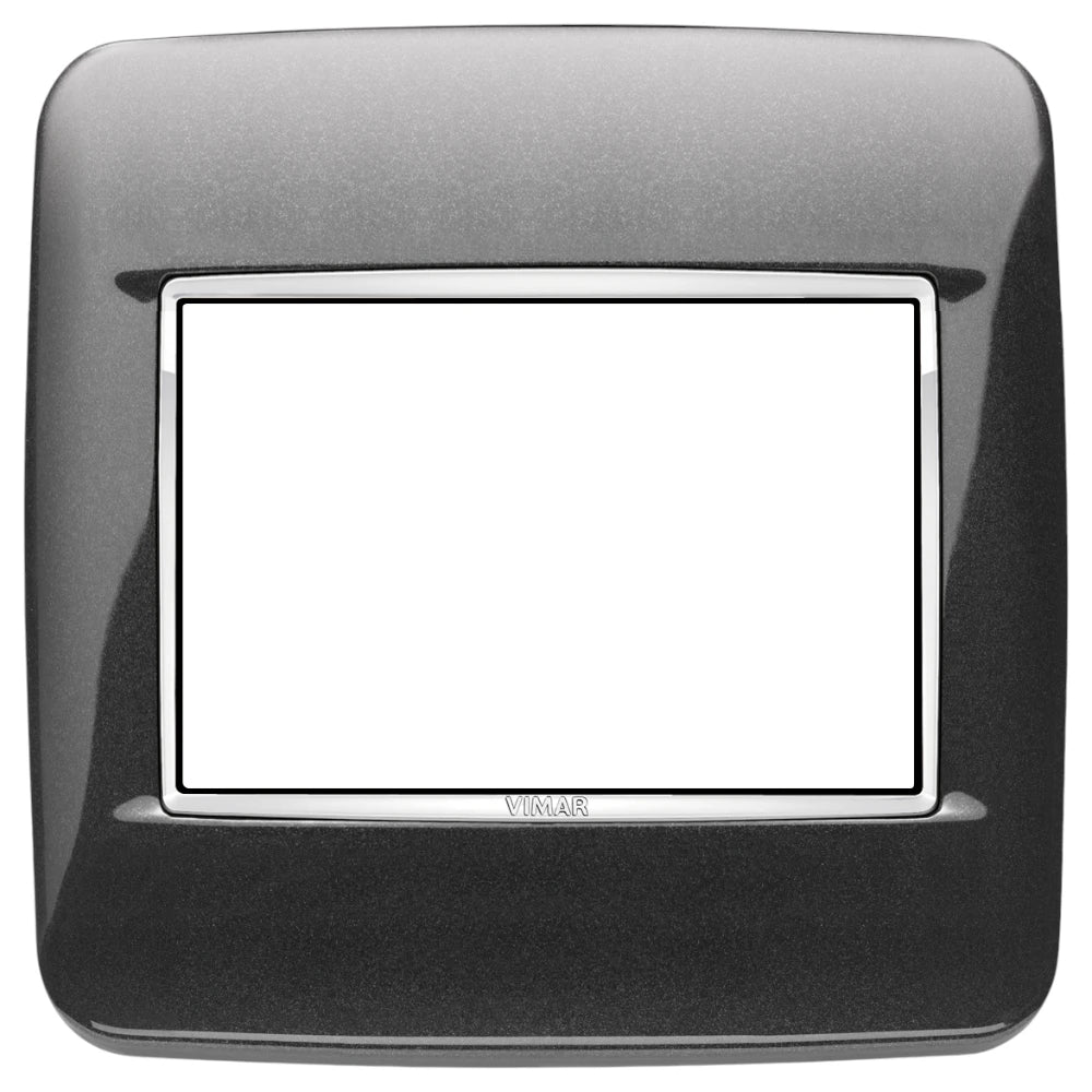 Vimar EIKON 3-Module Round Cover Plate for British Standard, 95 x 95 mm, Clamp Mount — Quality Boat Parts