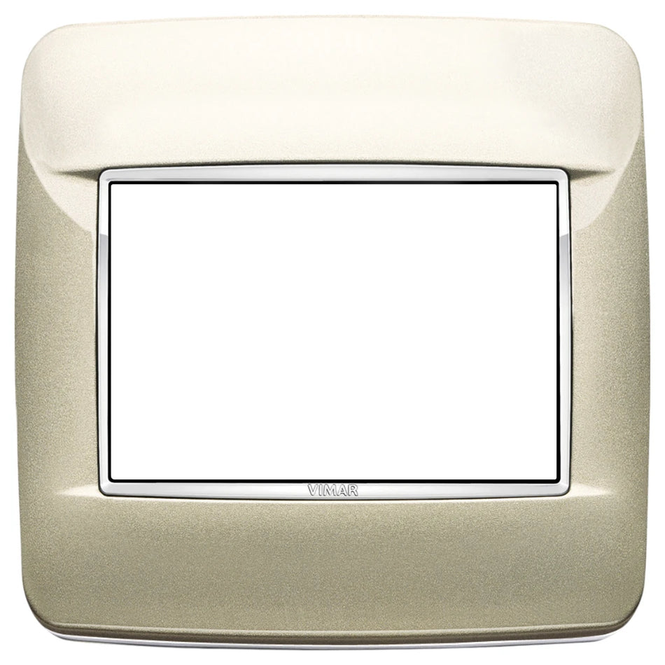Vimar EIKON 3-Module Round Cover Plate for British Standard, 95 x 95 mm, Clamp Mount — Quality Boat Parts