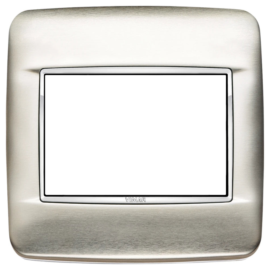 Vimar EIKON 3-Module Round Cover Plate for British Standard, 95 x 95 mm, Clamp Mount — Quality Boat Parts