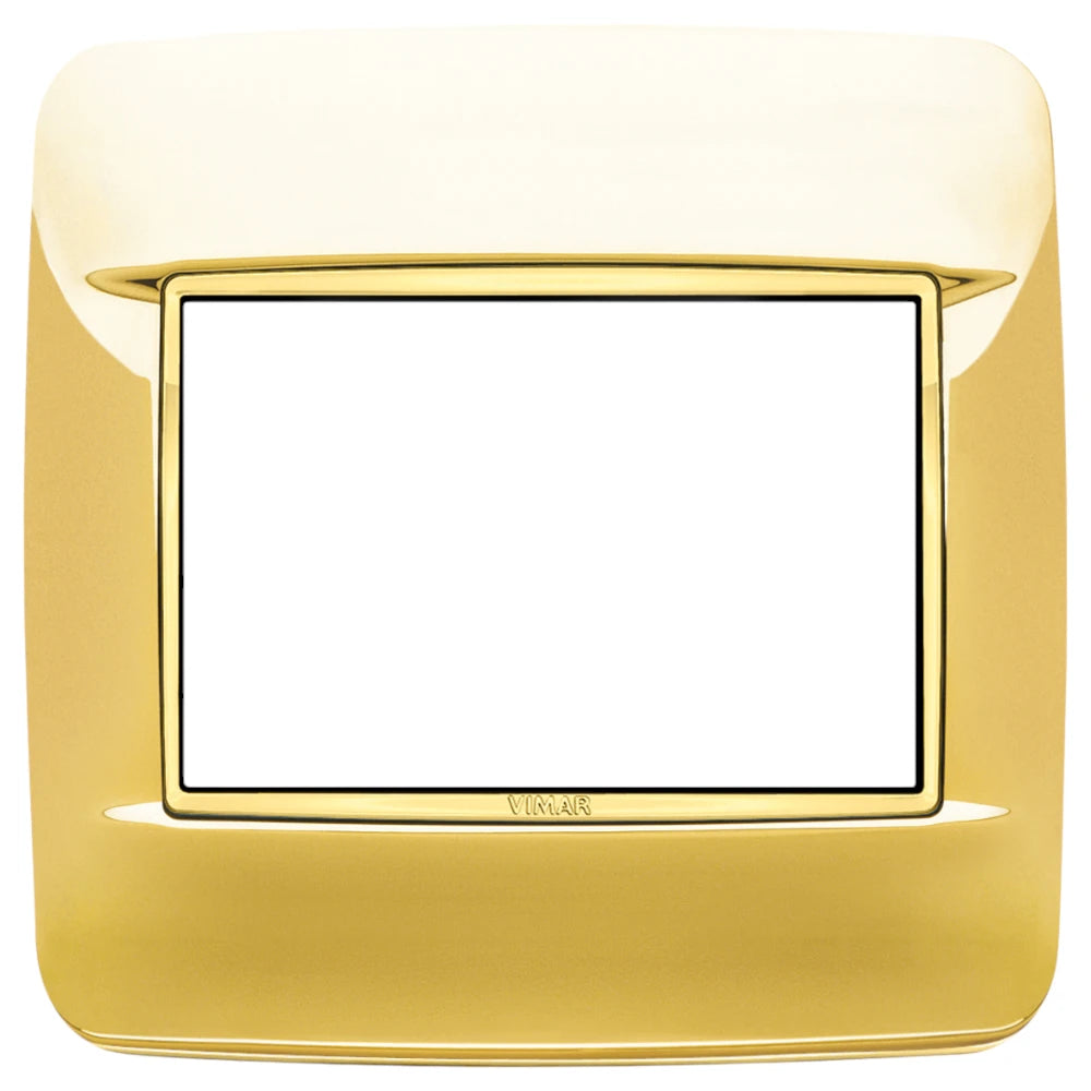 Vimar EIKON 3-Module Round Cover Plate for British Standard, 95 x 95 mm, Clamp Mount — Quality Boat Parts