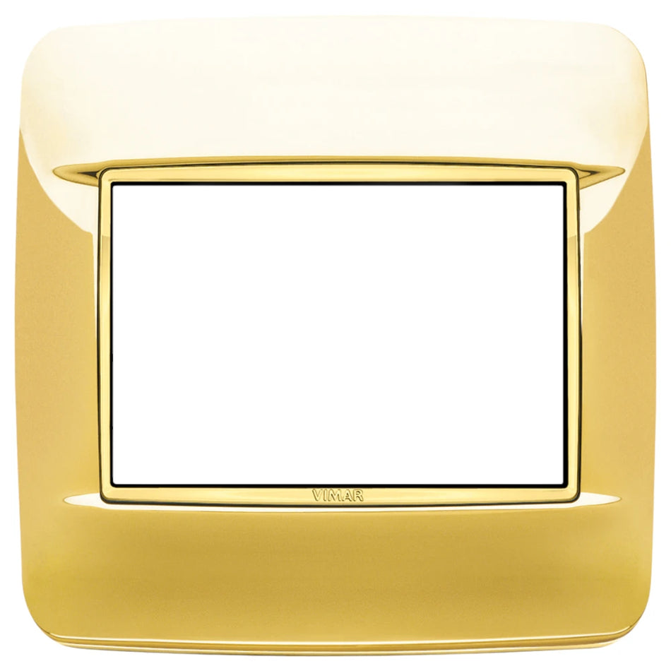 Vimar EIKON 3-Module Round Cover Plate for British Standard, 95 x 95 mm, Clamp Mount — Quality Boat Parts