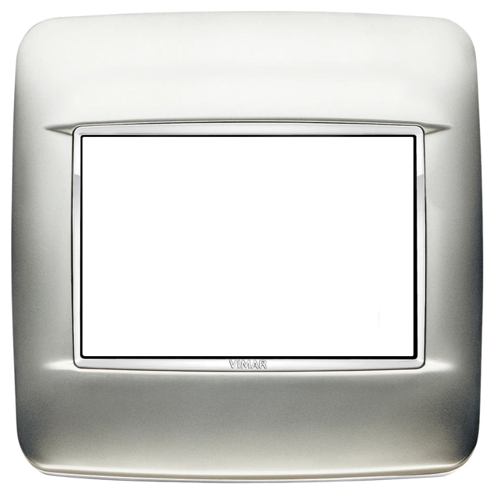 Vimar EIKON 3-Module Round Cover Plate for British Standard, 95 x 95 mm, Clamp Mount — Quality Boat Parts