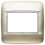 Vimar EIKON 3-Module Round Cover Plate for British Standard, 95 x 95 mm, Clamp Mount — Quality Boat Parts