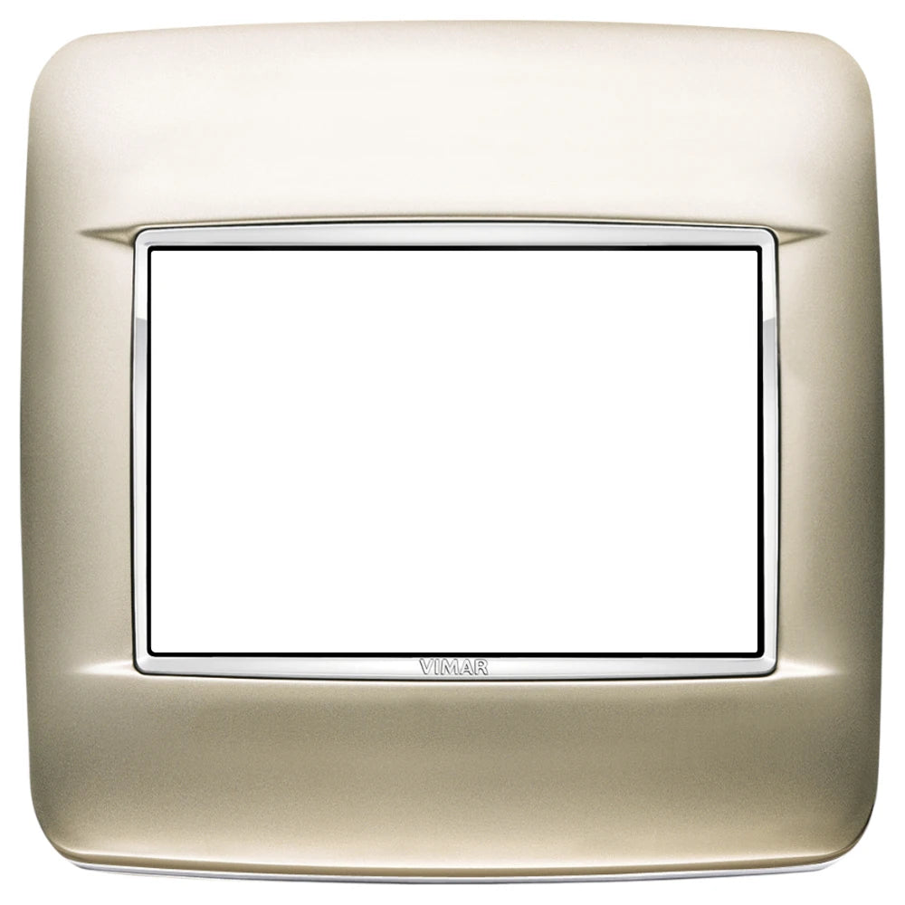 Vimar EIKON 3-Module Round Cover Plate for British Standard, 95 x 95 mm, Clamp Mount — Quality Boat Parts