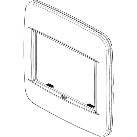 Vimar EIKON 3-Module Round Cover Plate for British Standard, 95 x 95 mm, Clamp Mount — Quality Boat Parts