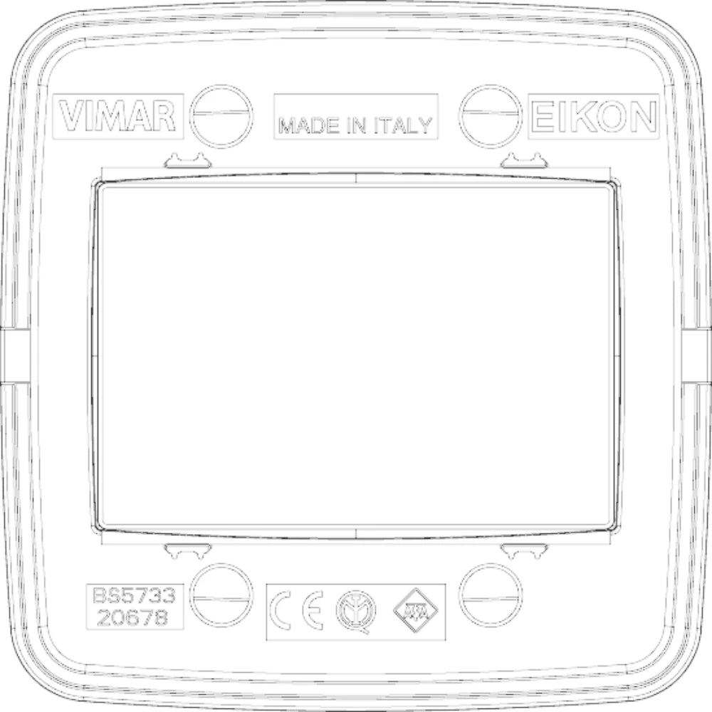 Vimar EIKON 3-Module Round Cover Plate for British Standard, 95 x 95 mm, Clamp Mount — Quality Boat Parts